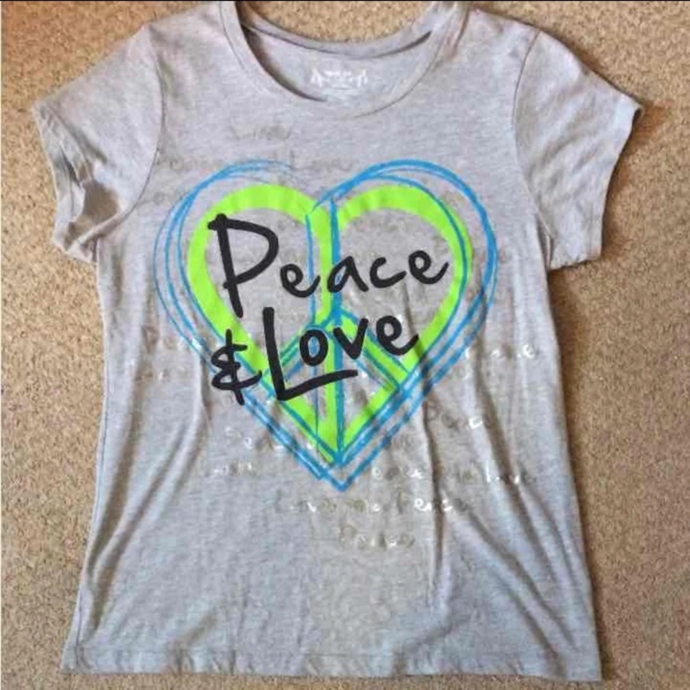 Girl's Total Girl Peace And Love T-Shirt
